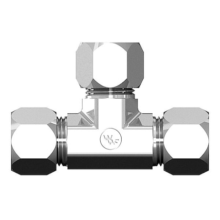 World Wide Fittings Flareless Compression to Flareless Compression to Flareless Compression Union Tee 7705X14X14X14